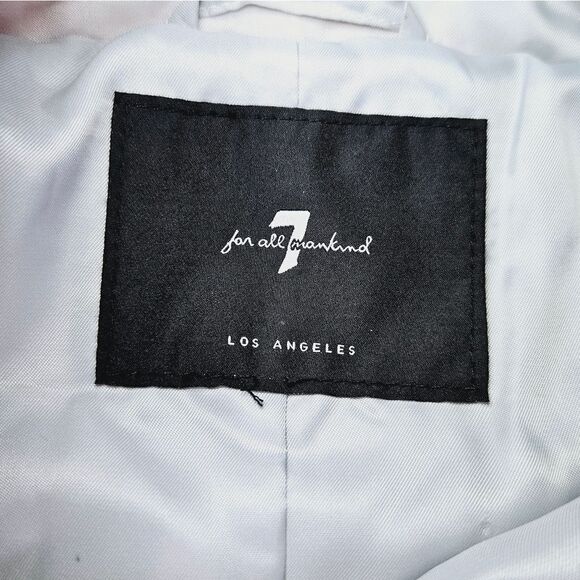 7 for All Mankind Quilted Paisley Pastel Patchwork Zip Up Puffer Jacket Coat L - Picture 11 of 13